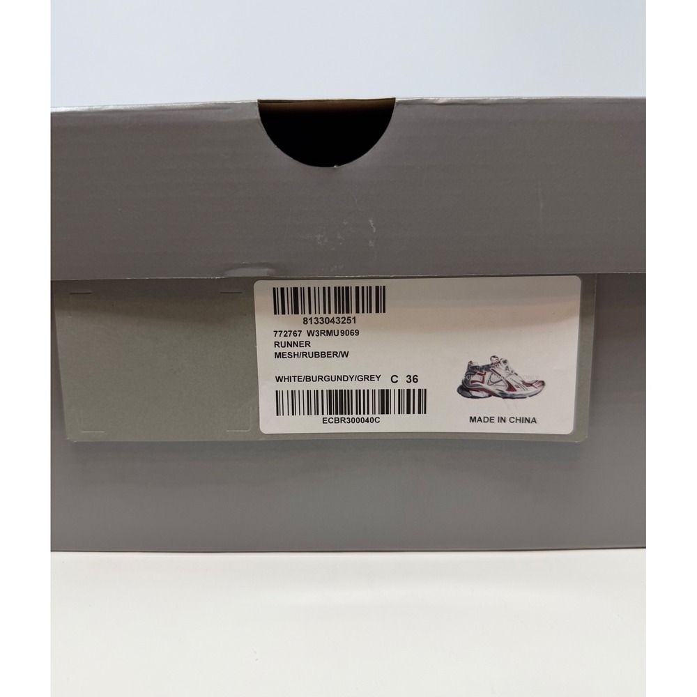 Balenciaga Runner Sneaker Burgandy Size 6 US 36 EU - Picture 9 of 10